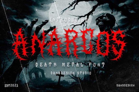 Anarcos: A Horror Metal Font for Edgy Branding