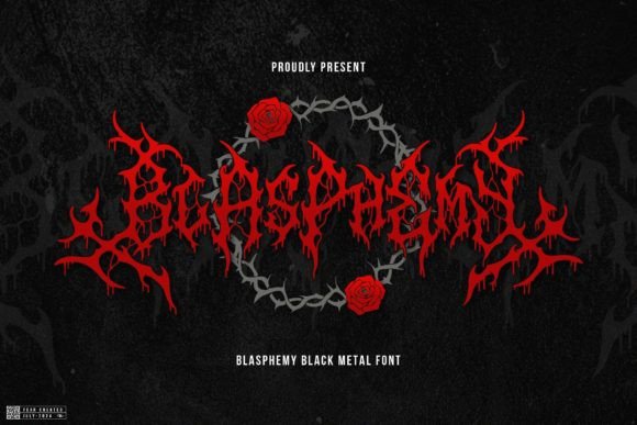 Blasphemy: A Black Metal Font for Bold, Dark Designs
