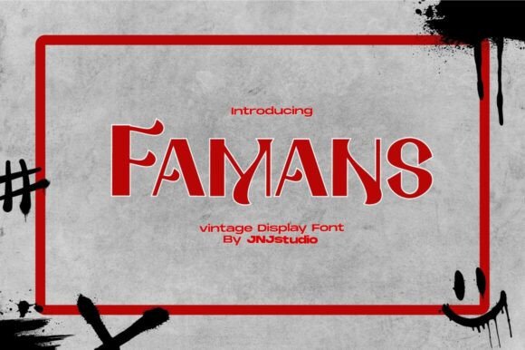 Famans: A Vintage Display Font for Timeless Design