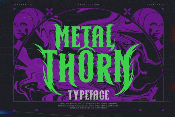 Metal Thorn: The Cyber-Brutalist Typeface for Impact
