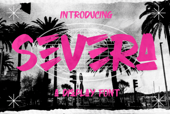Severa: A Bold Marker Brush Display Font for Modern Design