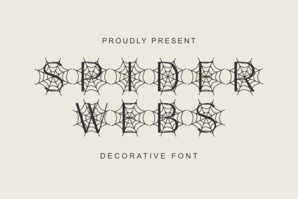 Spider Webs Font: A Gothic Serif for Spooky Design Projects